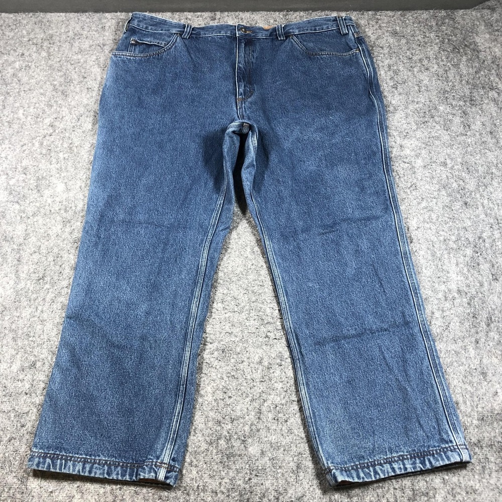 Duluth Trading Co Jeans Mens 46x30 Blue Relaxed Straight Lined Insulated Denim
